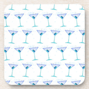 Blue Martini Cork Coaster