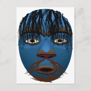 Blue Mask Postcard