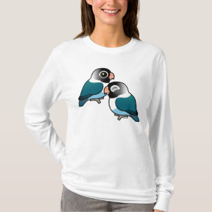 Blue Masked Lovebird Adorable Pair T-Shirt