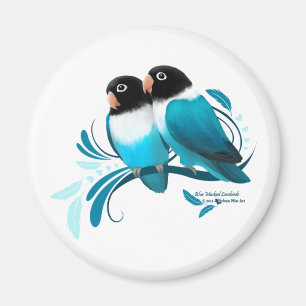 Blue Masked Lovebirds Magnet