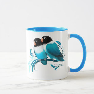 Blue Masked Lovebirds Mug