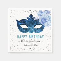 Blue Masquerade Birthday Party