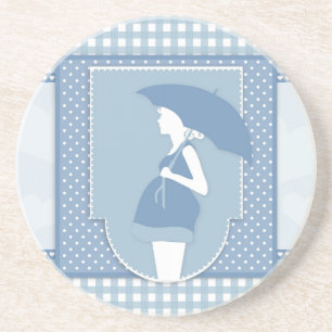 blue maternity coaster