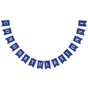 Blue Math Formulas Graduation Congratulations Bunting