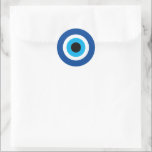 Blue Mati Evil Eye icon stickers for wedding party<br><div class="desc">Blue Mati Evil Eye icon stickers for wedding party. Blue mati Greek / Turkish symbol for protection and good luck. Custom decor for home,  party,  wedding,  bar,  restaurant,  office etc.</div>