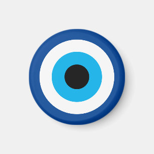 Blue Mati Evil Eye luck & protection symbol charm Magnet