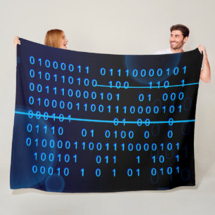 BLUE MATRIX FLEECE BLANKET