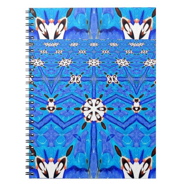 blue matrix grid notebook (Front)