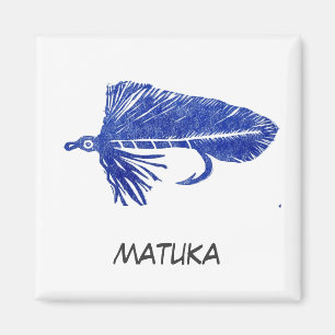 "Blue Matuka" Flyfishing Art Magnet