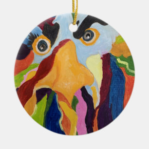 Blue Maurice,Angry Rooster Ornament