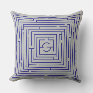 Blue Maze Cushion