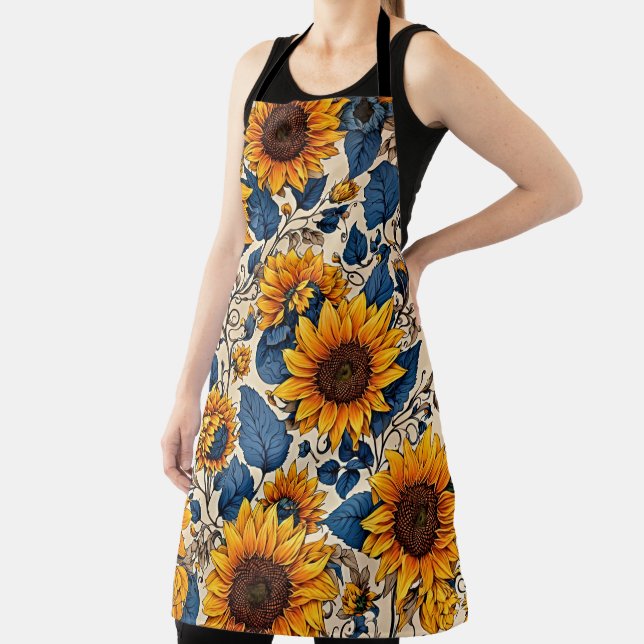Blue Meadow Dress Apron (Insitu)
