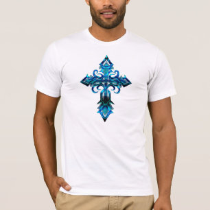 Blue Mediaeval Cross T-Shirt