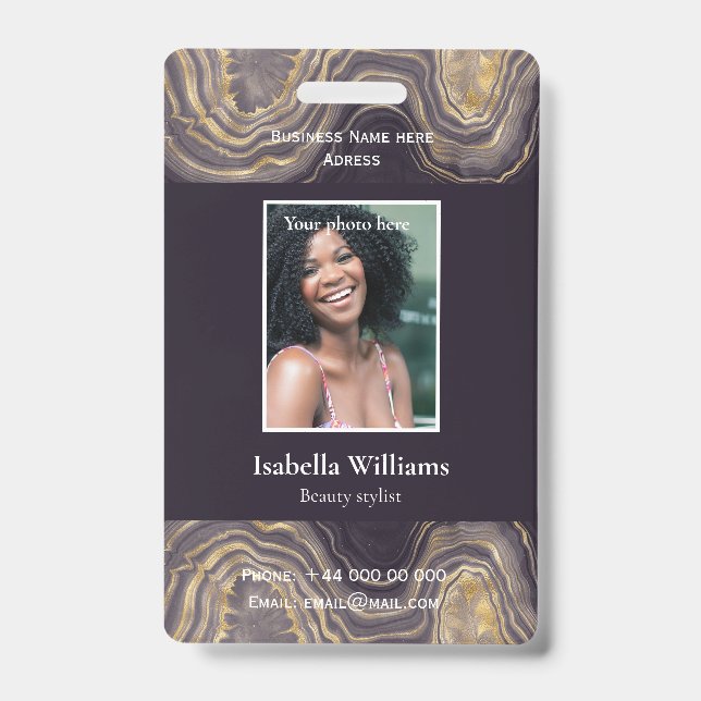 Blue Medical Facility or Business Member Badge ID Badge (Front)