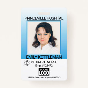 Blue - Medical Field Photo - Nurse ID Badge