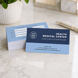 Blue Medical Healthcare Clinic Doctor Appointment Card