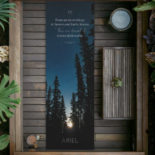 Blue Meditation Inspirational Quote Night Sky Yoga Mat