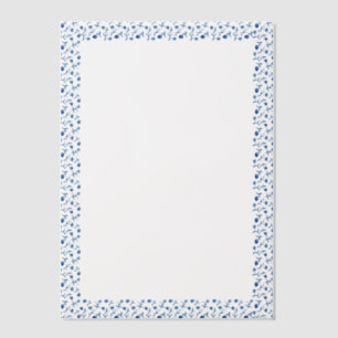 Blue Mediteranean Tile Minimalist Italian Wedding Vellum Invitations