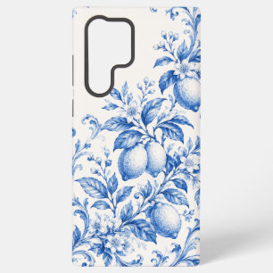 Blue Mediterranean Lemon Toile Phone Case