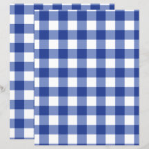 Blue Medium Scale Gingham Scrapbook Paper