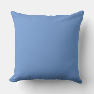 Blue, medium shade, solid colour cushion