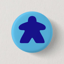 Blue Meeple 3 Cm Round Badge