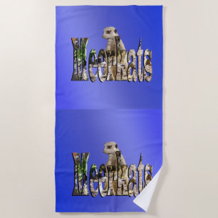 Blue Meerkats, Beach Towel