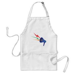 Blue Megaphone with Colorful Lightning Bolts Standard Apron
