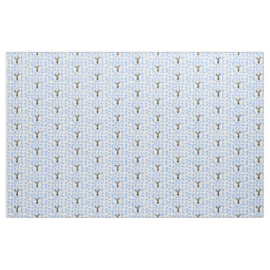Blue Megaphones Cheerleader Design Fabric