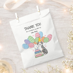 Blue Merle Aussiedoodle Birthday Party Thank You Favour Bag