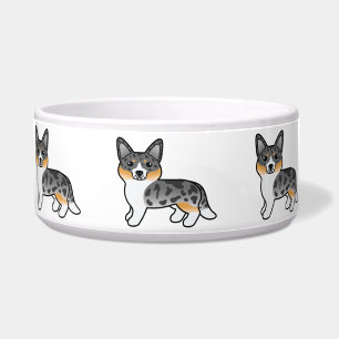 Blue Merle Cardigan Welsh Corgi Cartoon Dog