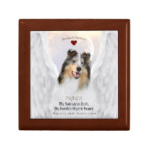 Blue Merle Collie Angel Portrait - Pet Keepsake