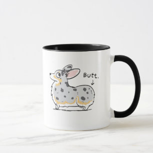 Blue Merle Corgi Butt Mug