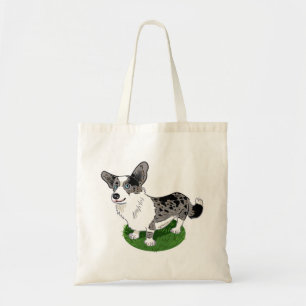 Blue merle, Corgi Cardigan. Tote Bag