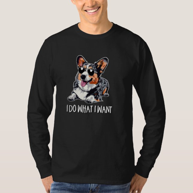 Blue Merle Corgi T-Shirt (Front)