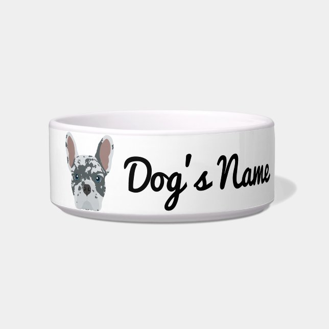 Blue Merle French Bulldog Bowl (Front)