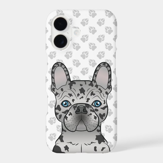 Blue Merle French Bulldog Frenchie Cute Dog & Paws (Back)