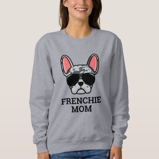 Blue Merle French Bulldog Frenchie Dog Mum Sweatshirt (Front)