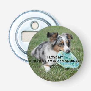 Blue_Merle_Miniature_American_Shepherd love w pict Bottle Opener