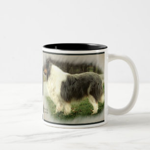 Blue Merle Rough Collie Gifts Two-Tone Coffee Mug