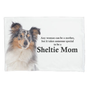 Blue Merle Sheltie Mum Pillowcase