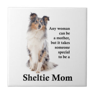 Blue Merle Sheltie Mum Tile