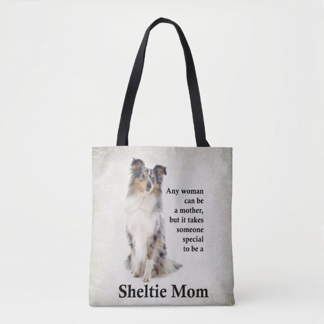 Blue Merle Sheltie Mum Tote (Front)