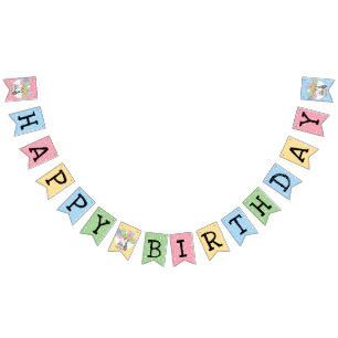 Blue Merle Tan Aussiedoodle Happy Birthday Party Bunting