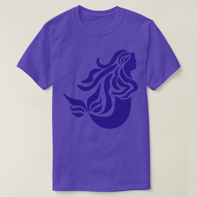 Blue mermaid girl Siren T-Shirt (Design Front)