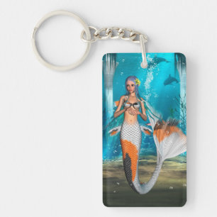 Blue Mermaid Key Ring
