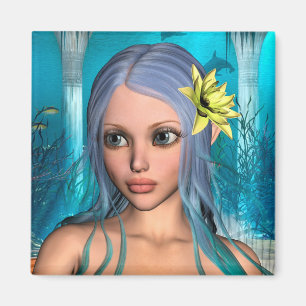 Blue Mermaid Magnet