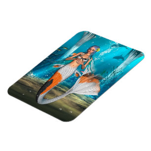 Blue Mermaid Magnet