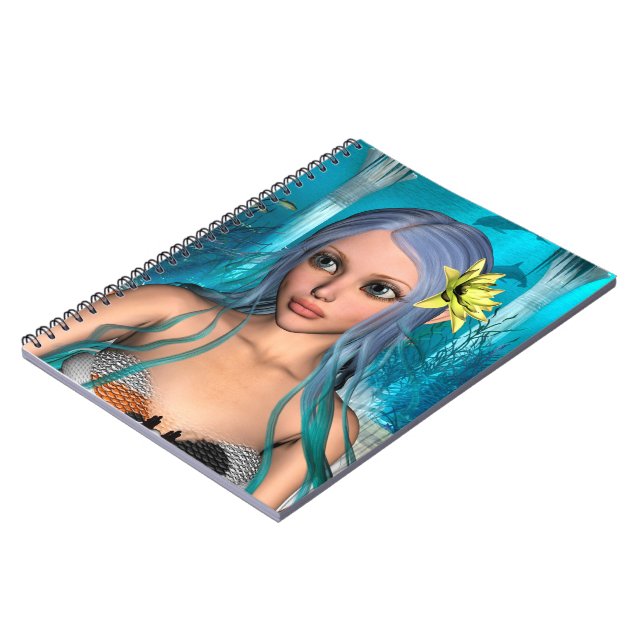 Blue Mermaid Notebook (Left Side)