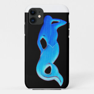 blue mermaid on black case